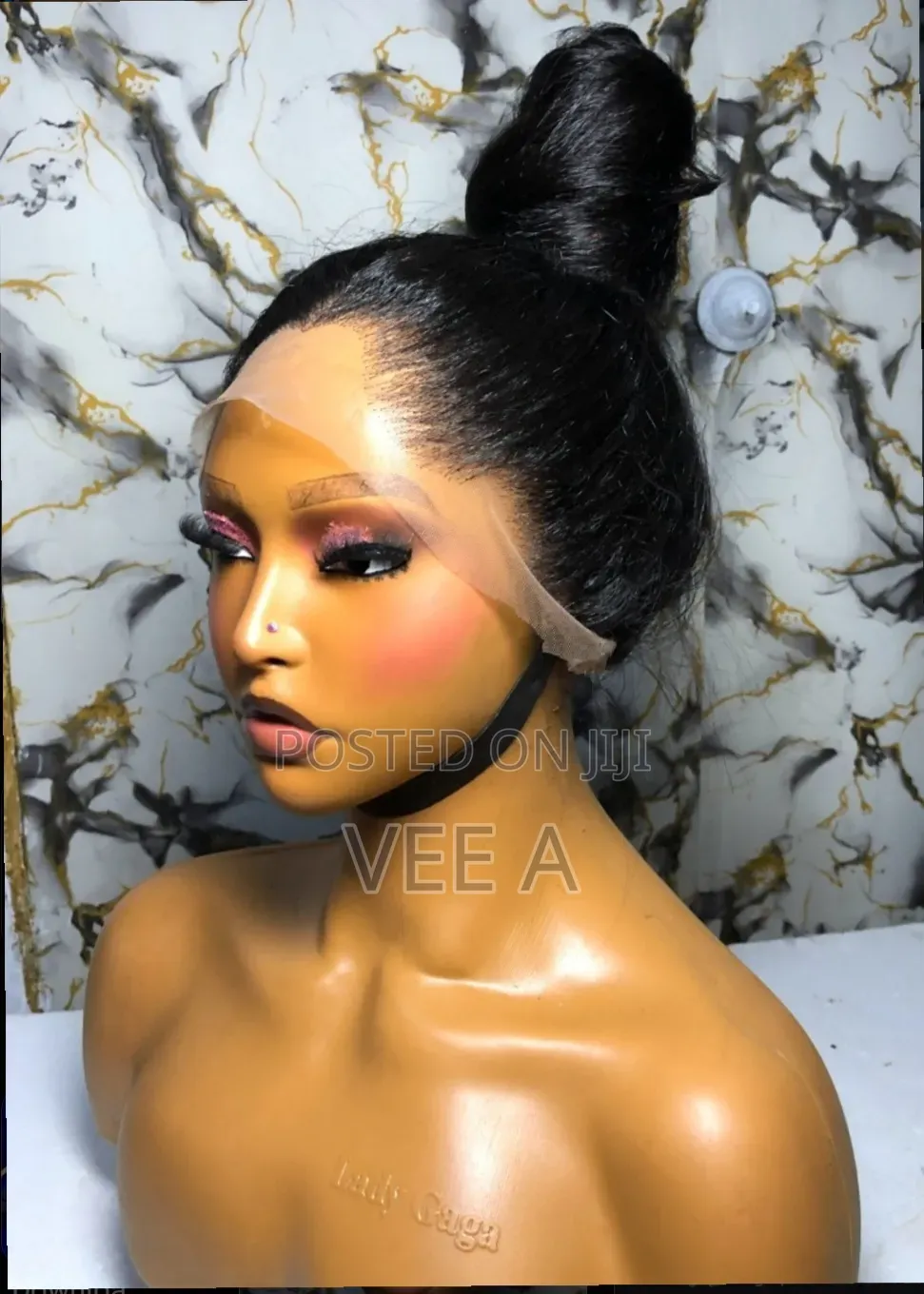 Glammed Mannequin With Shoulders+makeup for Wig/Glasses/Gele Displays