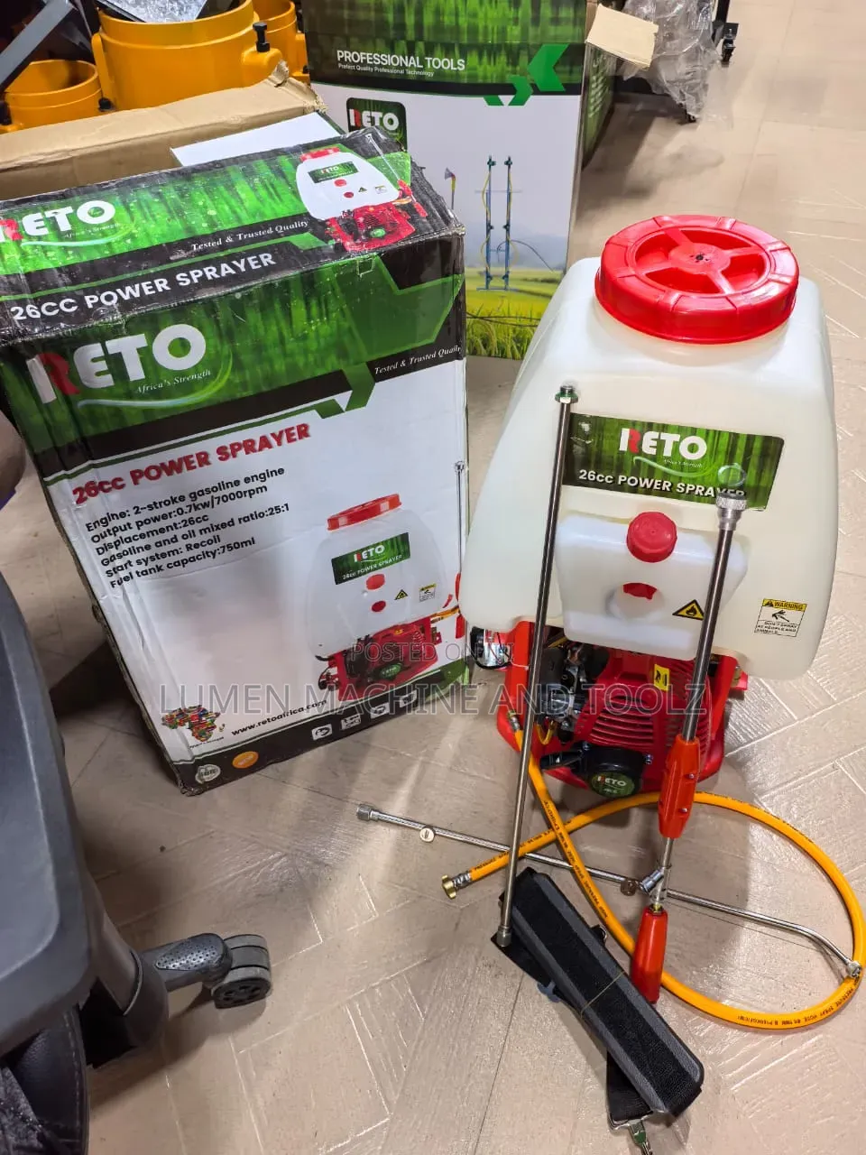 RETO 26cc Power Sprayer –2-Stroke Gasoline Engine