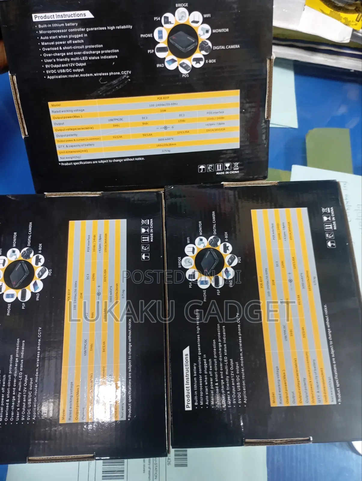 30000 Mini DC Ups Power Bank for Router