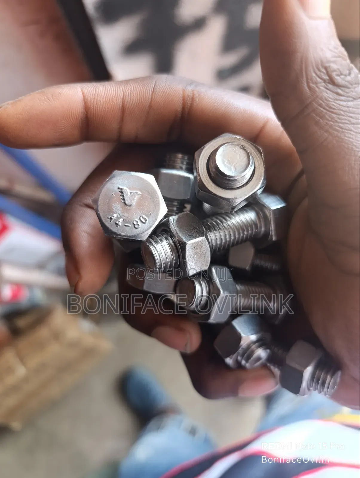 M12 × 40mm Hex A4 Stainless Steel Bolt and Nut