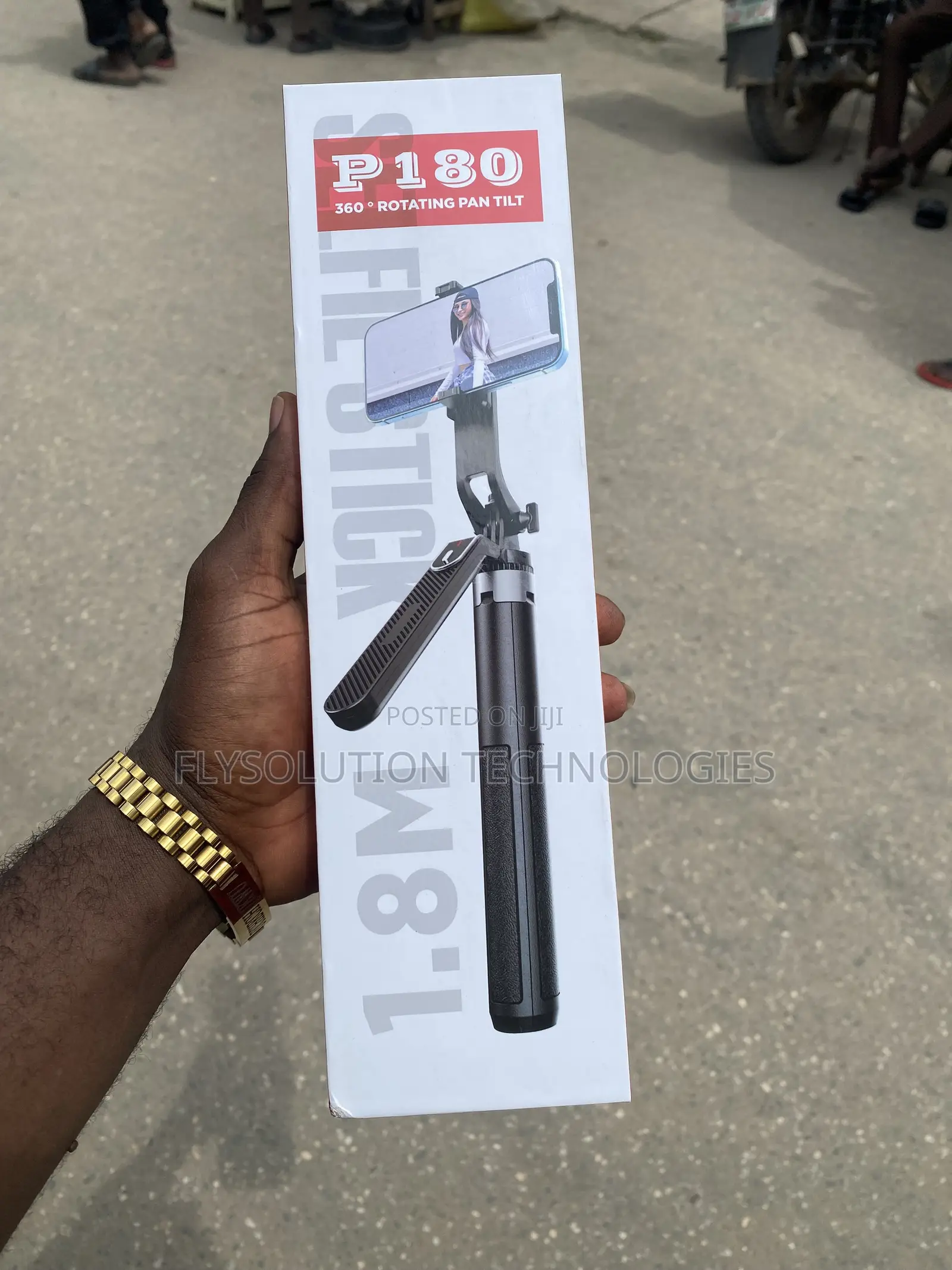 P180 360° Rotating Pan Tilt Selfie Stick and Tripod Stand