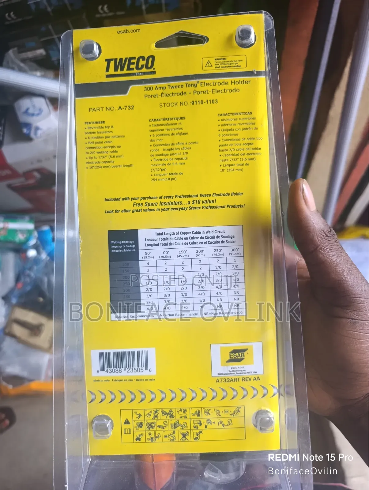 300A Tweco Electrode Holder
