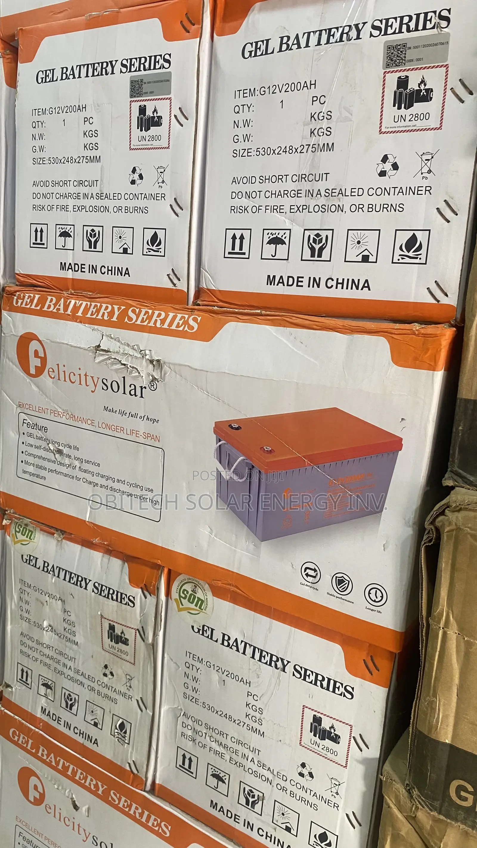 200AH 12V Felicity Gel Battery