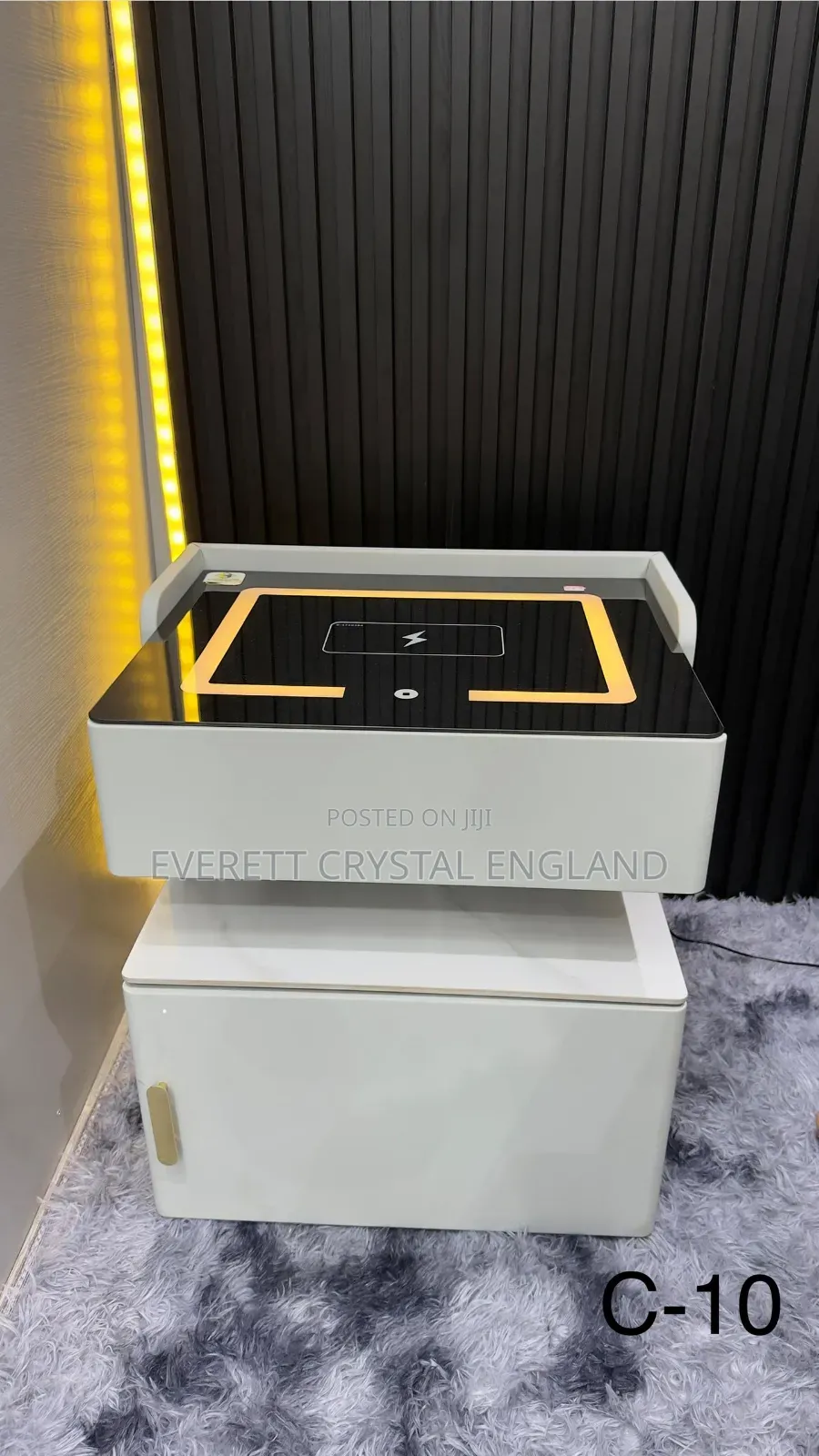 Smart Lock Table and Wireless Charging With Bluetooth Speaker