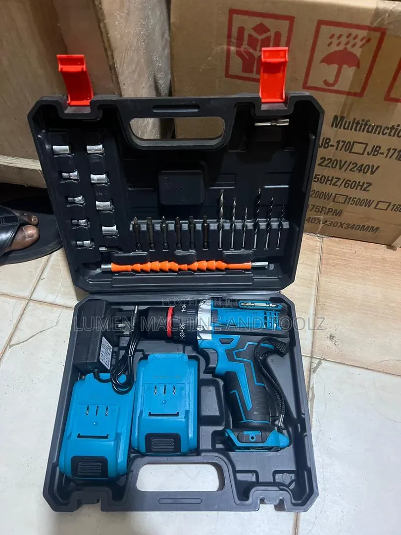 Cordless Drill Machine Set – Rechargeable Electric Power Drill Kit