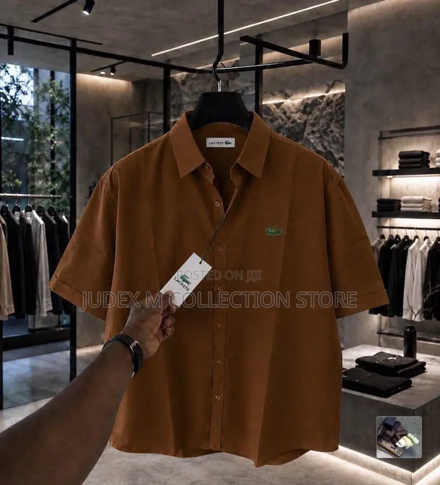 New Lacoste Luxury Collar Neck Short Sleeve Shirt
