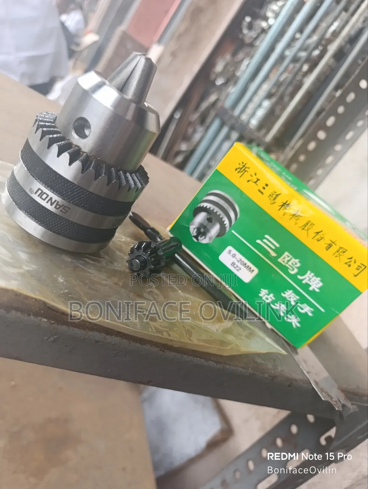 SAN OU Heavy-Duty Key-Type Drill Chuck (M20 / B22)