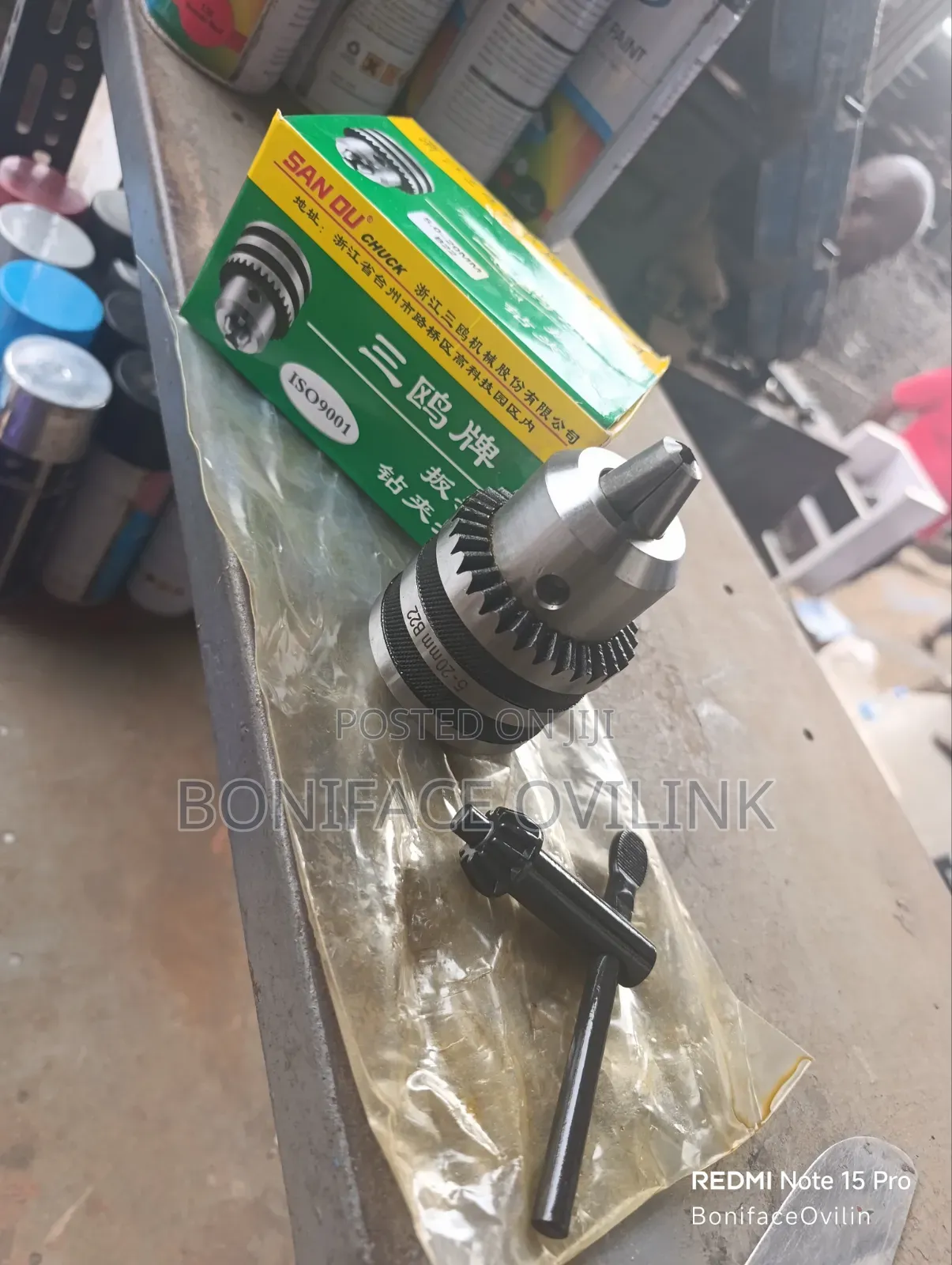 SAN OU Heavy-Duty Key-Type Drill Chuck (M20 / B22)