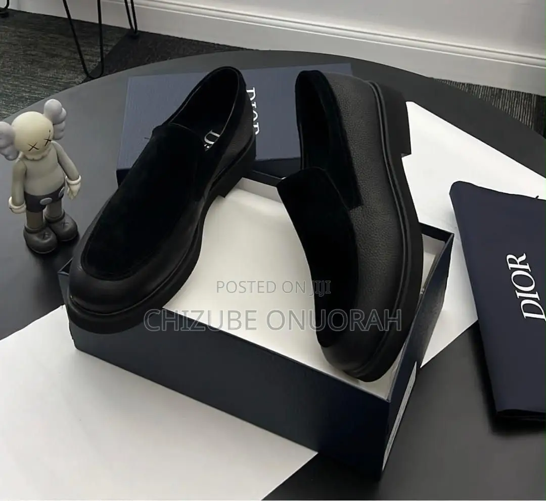 Black Chunky Dior Loafers