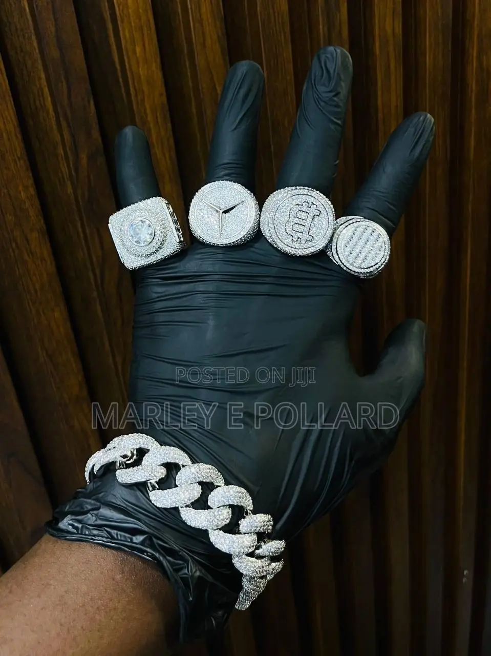 Cz Buss Down Mens High Grade Silver Rings