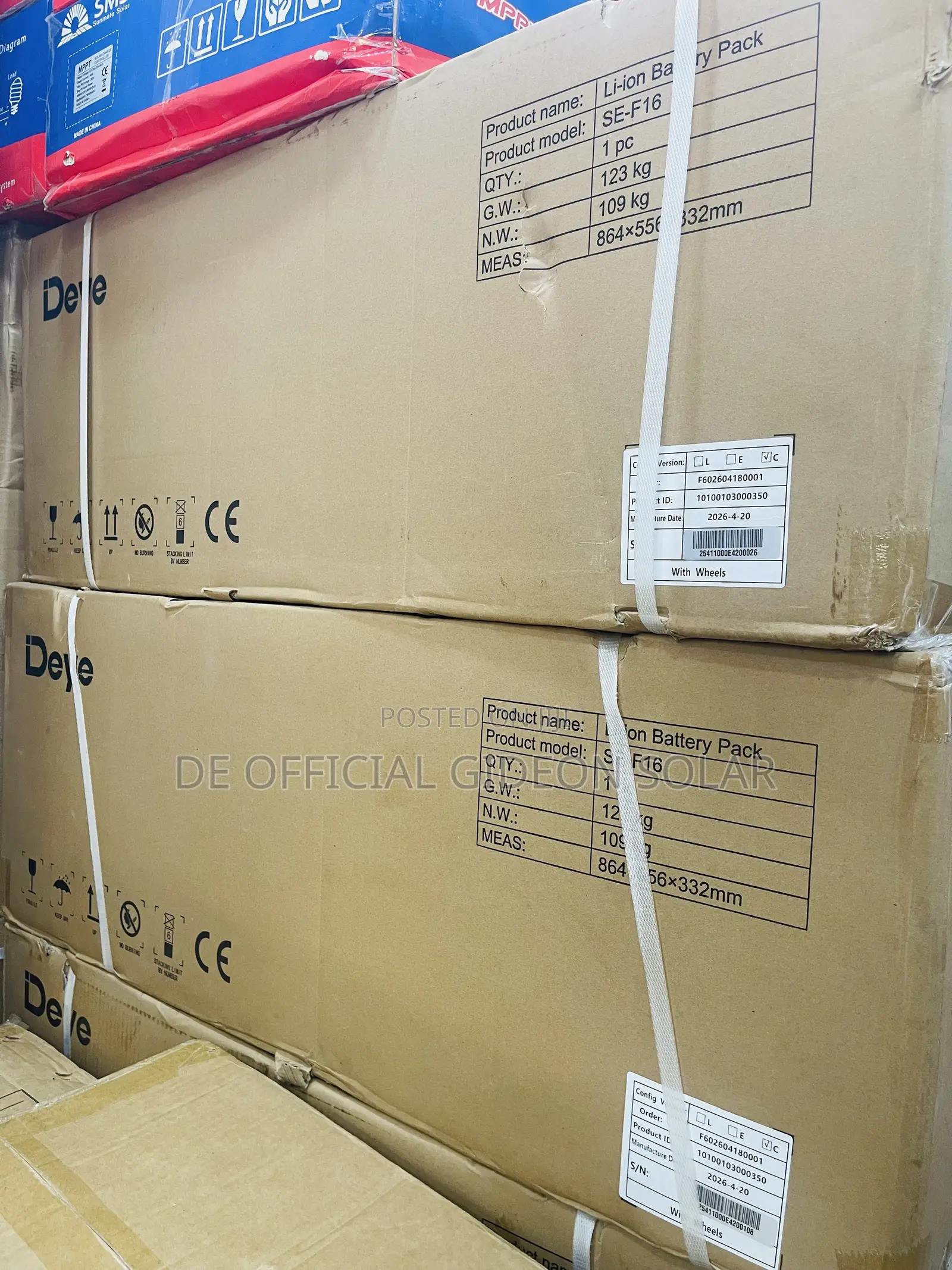 DEYE 16kwh Lithium Battery