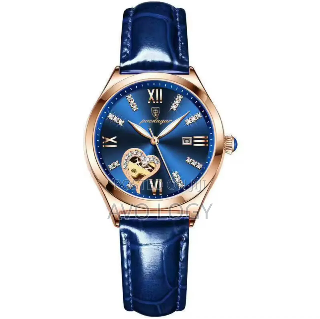 POEDAGAR Female Leather Wristwatch