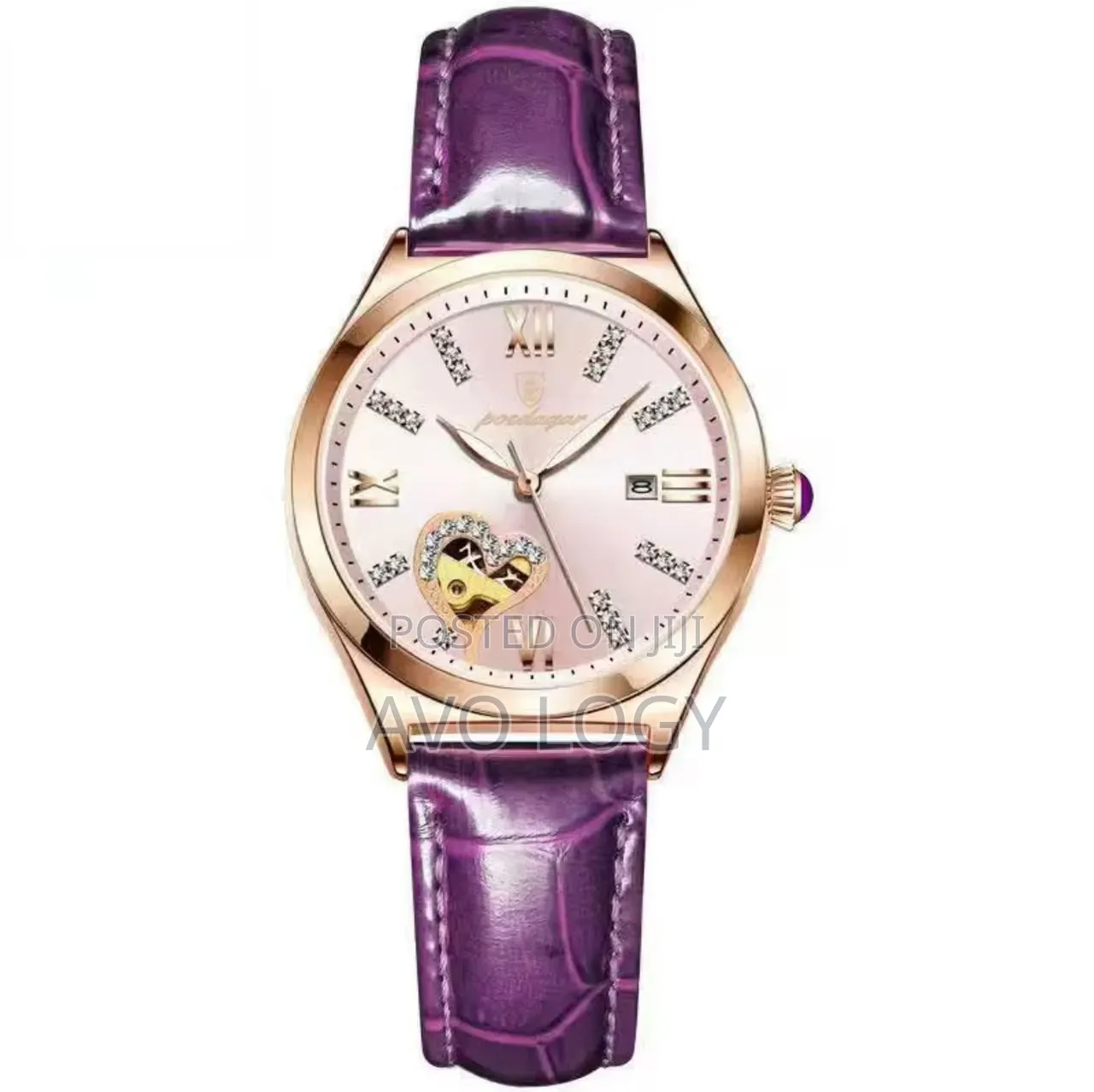 POEDAGAR Female Leather Wristwatch