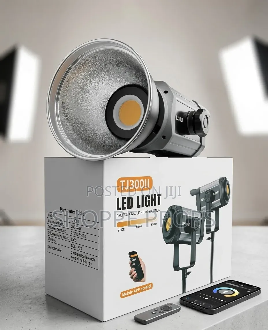 Bediro Tj300ii 300w Bi-Color Continuous Cob Video Led Light With Stand