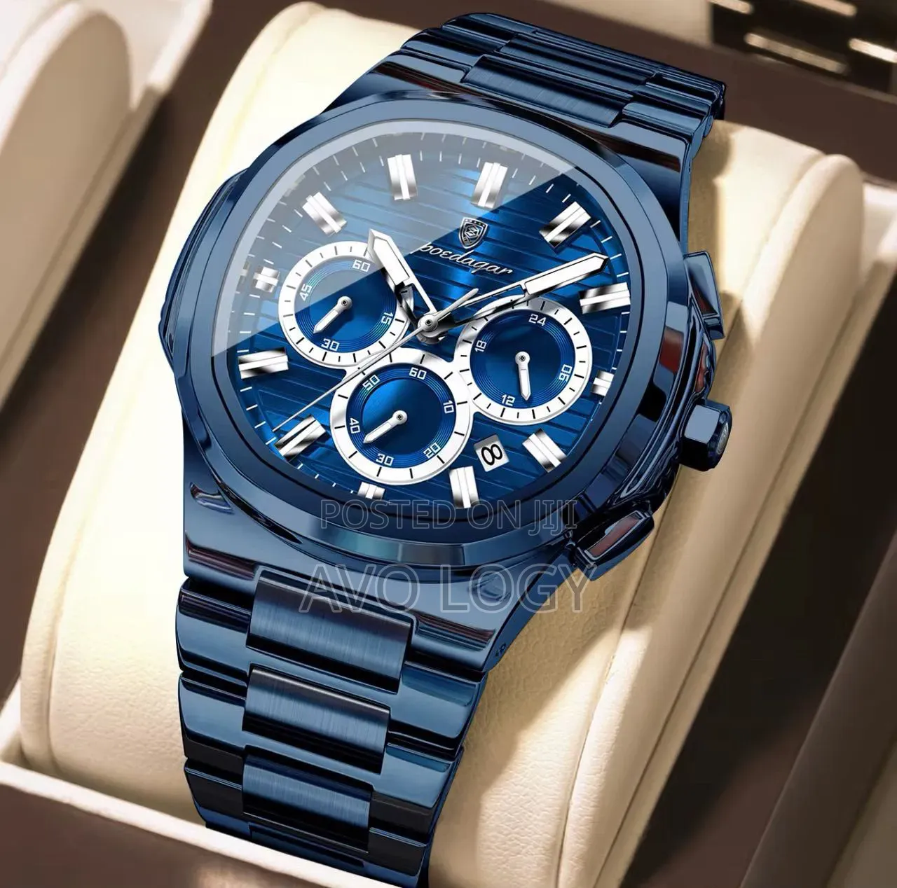 POEDAGAR Stainless Steel Watch