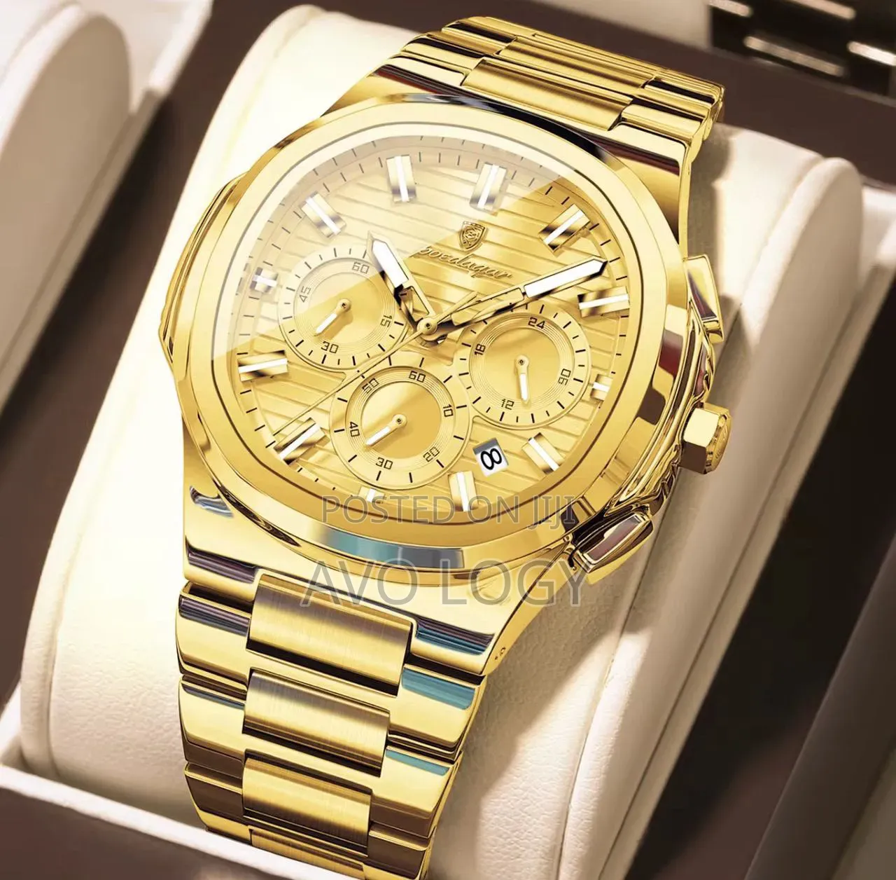 POEDAGAR Stainless Steel Watch
