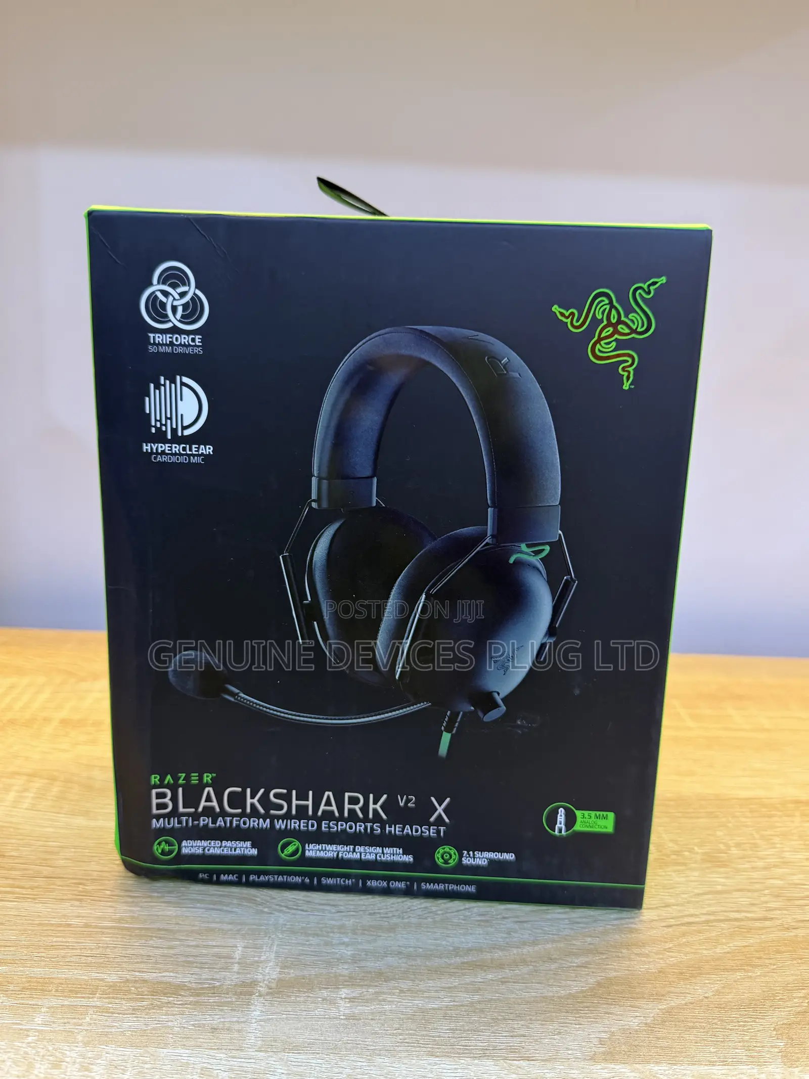 Razer BlackShark V2 X Gaming Headset: 7.1 Surround Sound - 50mm Driver