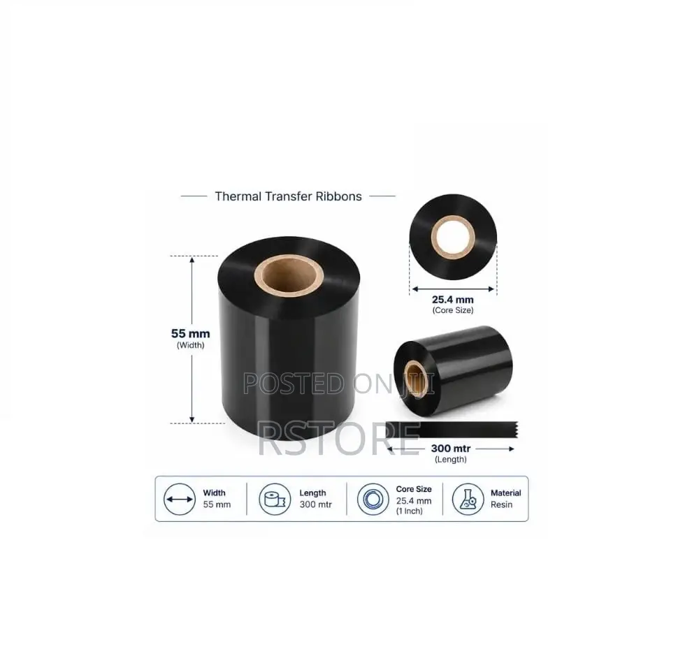55mm X 300 MTR Premium Resin Ribbon - Solvent Resistance