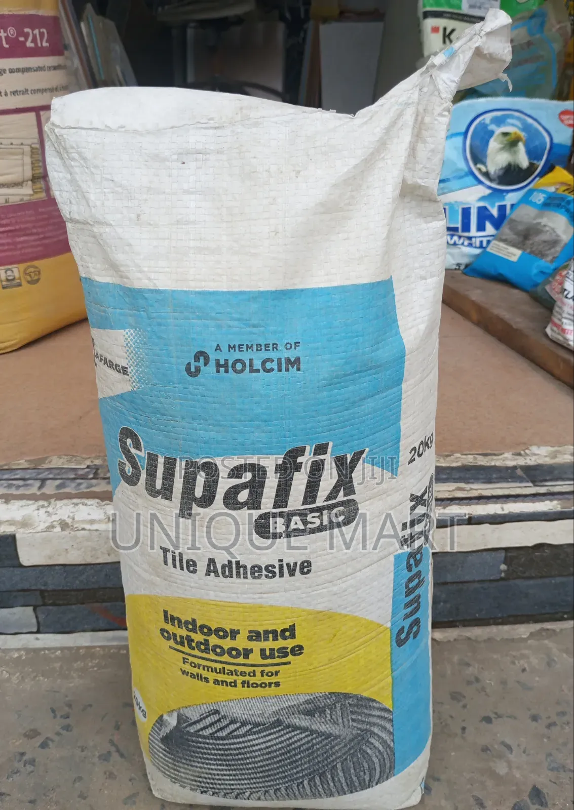 20kg Supafix Basic Tile Adhesive, a Pre-Mixed, Cement-Based Tile Gum