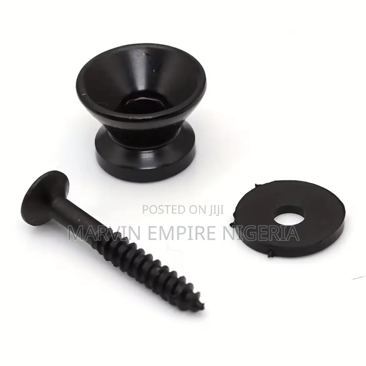 2pcs Black Guitar Strap Button for Classical, Electric and Bass Guitar
