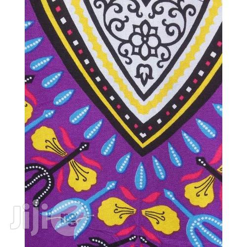 African Print Traditional Danshiki - Purple