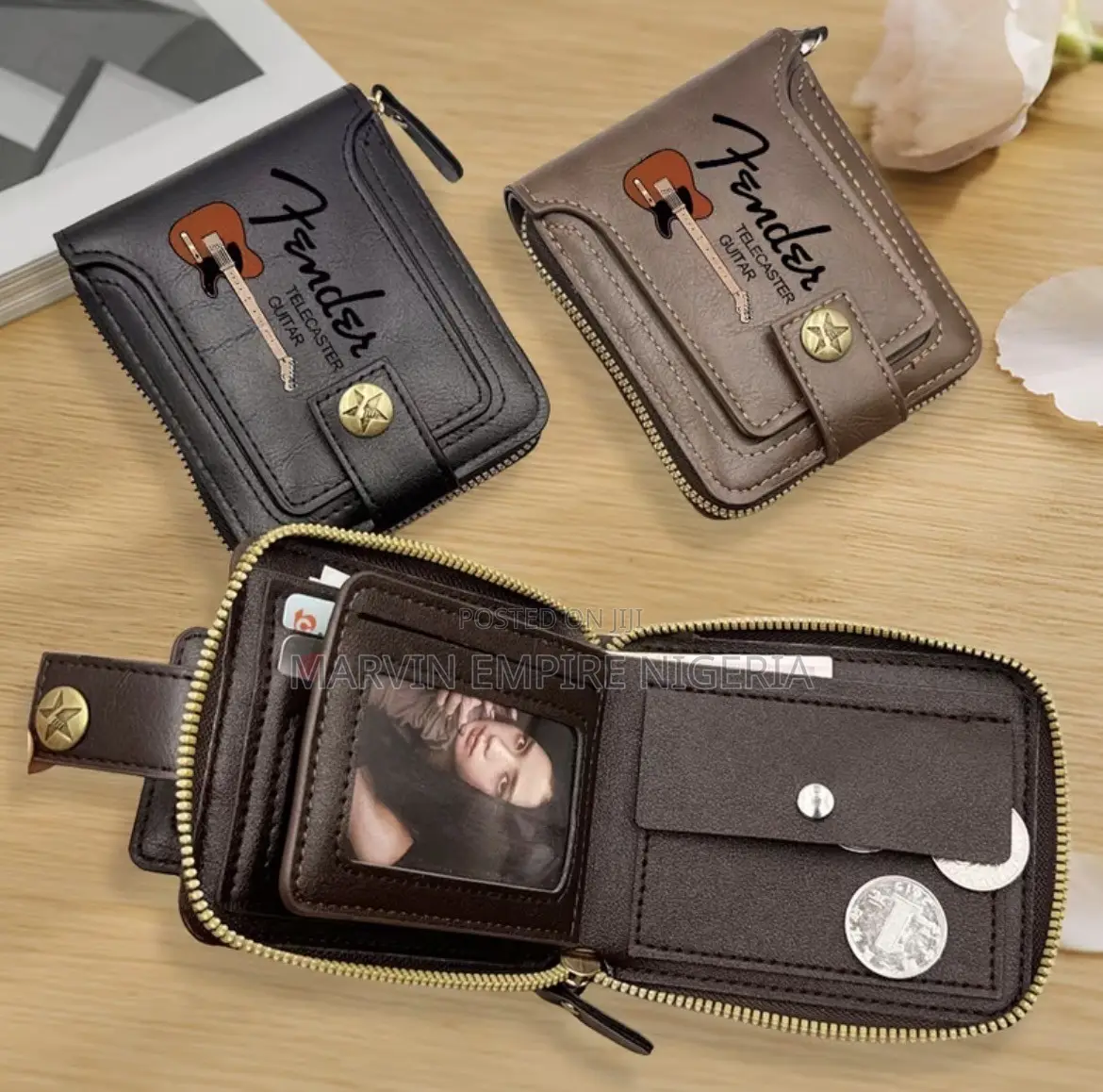 Fender Guitar Brand Design Wallet for Men's Unisex Vintage