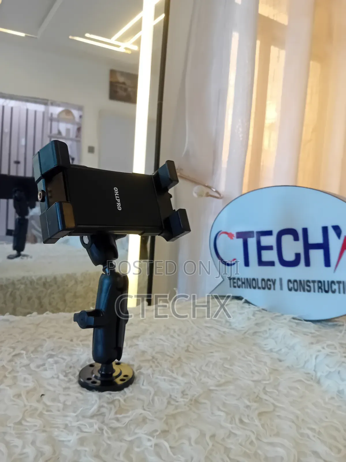 Heavy Duty Tablet Holder , 360°Adjustable Mount for 5"- 17" Drill Base