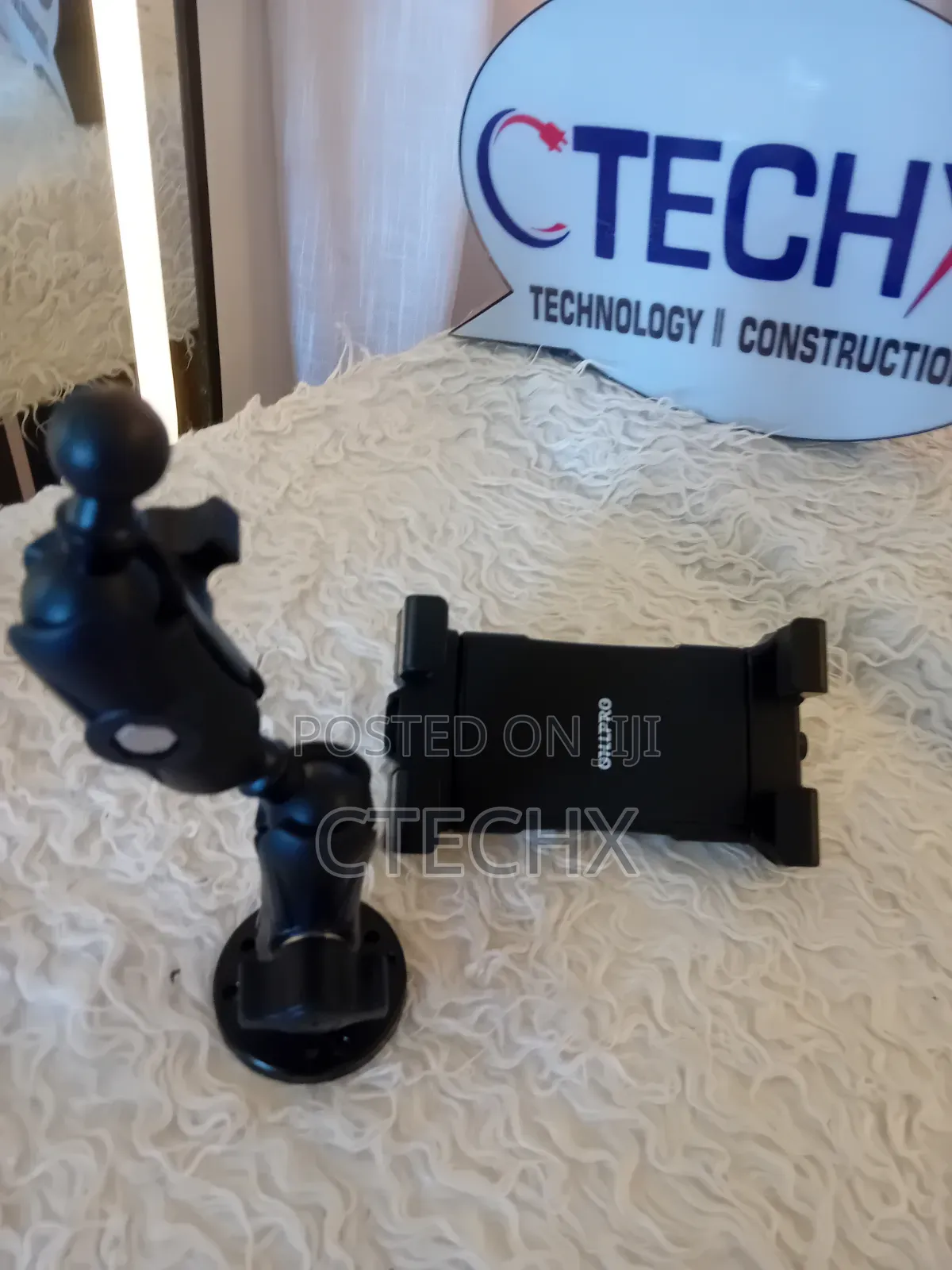 Heavy Duty Tablet Holder , 360°Adjustable Mount for 5"- 17" Drill Base