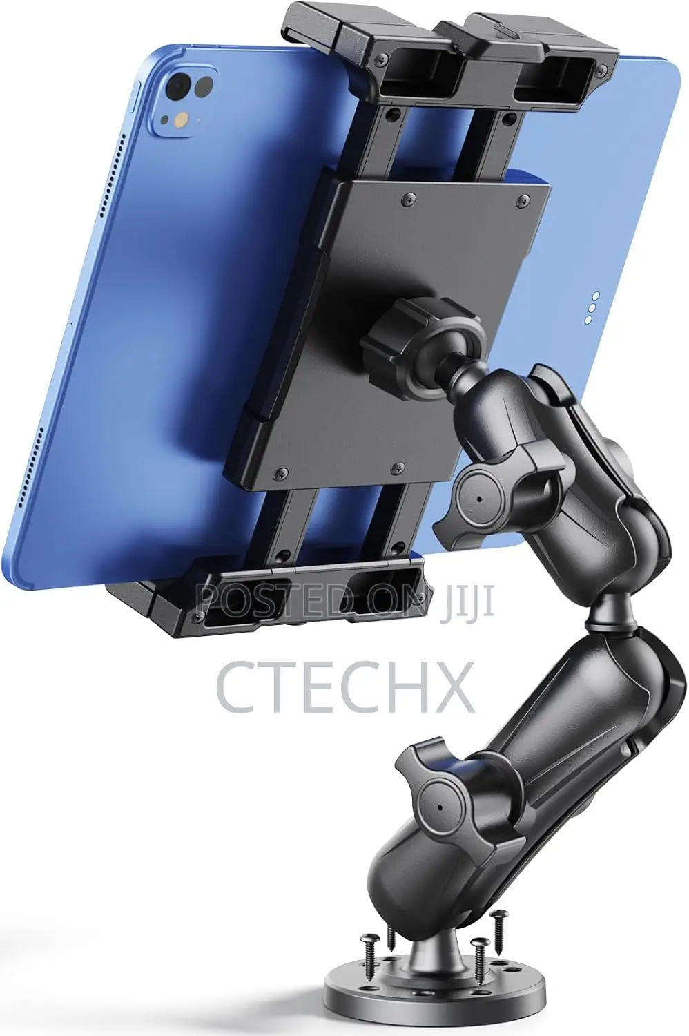 Heavy Duty Tablet Holder , 360°Adjustable Mount for 5"- 17" Drill Base