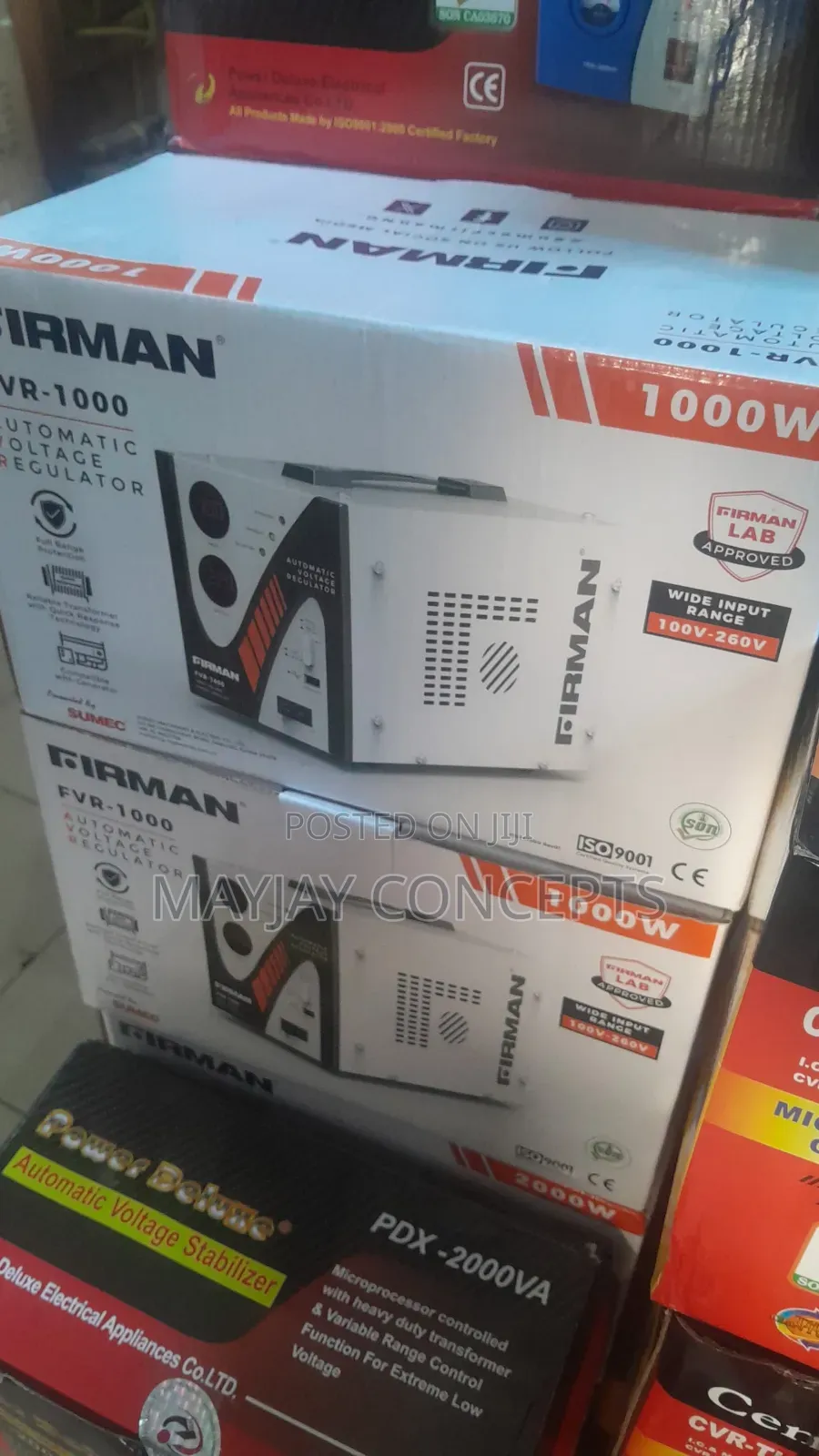 FIRMAN 1000W Automatic Voltage Stabilizer | Heavy-Duty Floor Type