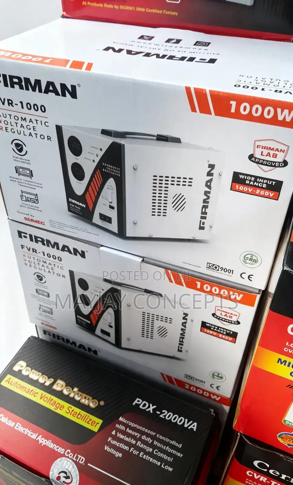 FIRMAN 1000W Automatic Voltage Stabilizer | Heavy-Duty Floor Type