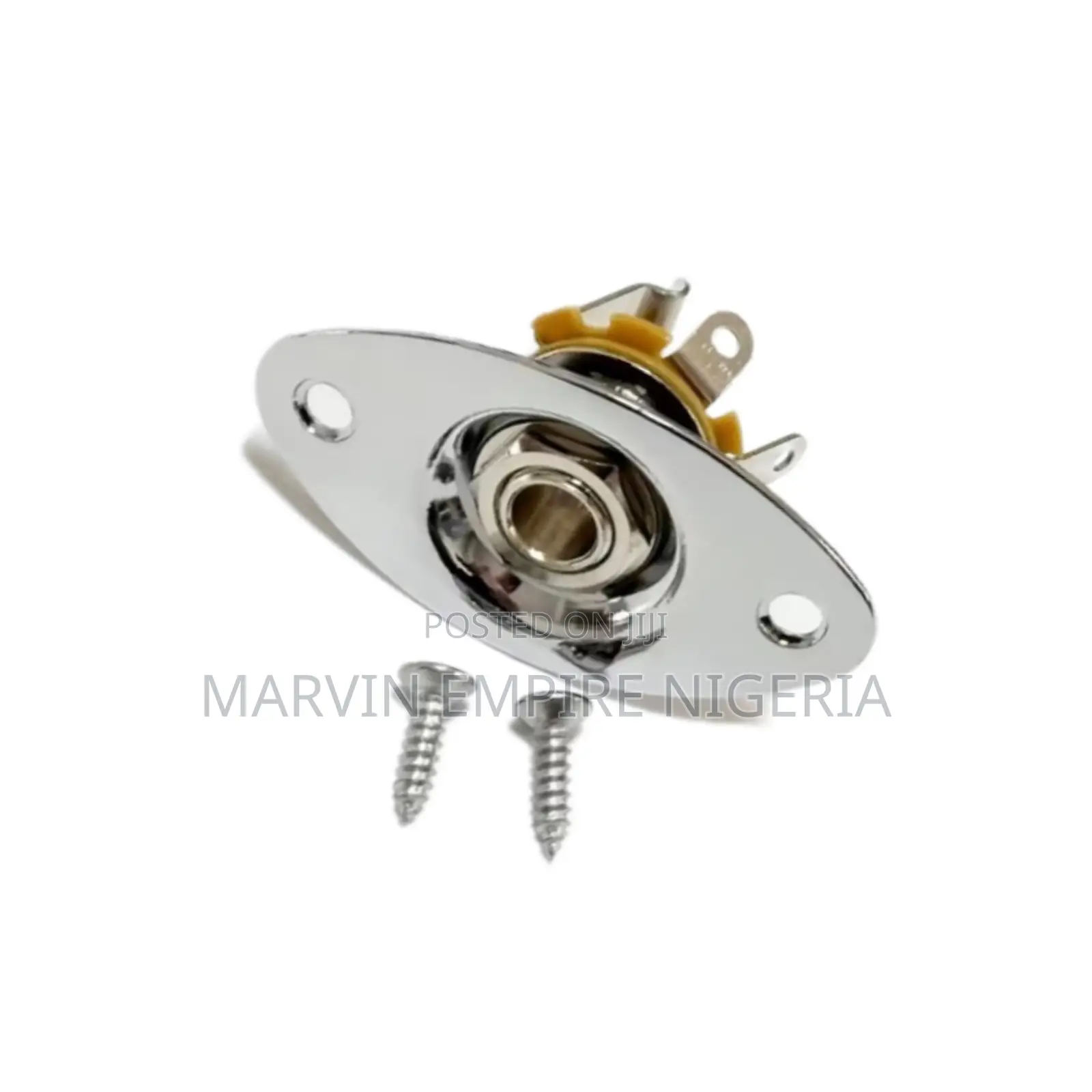 Guitar Output Jack Plate 6.35mm Electric Input Jack Oval (Silvery)