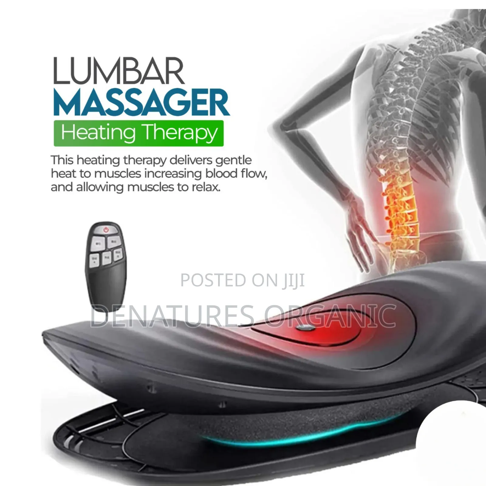 Lumbar Massager Heating Therapy-Lower Back Pain Relief-Spine Support