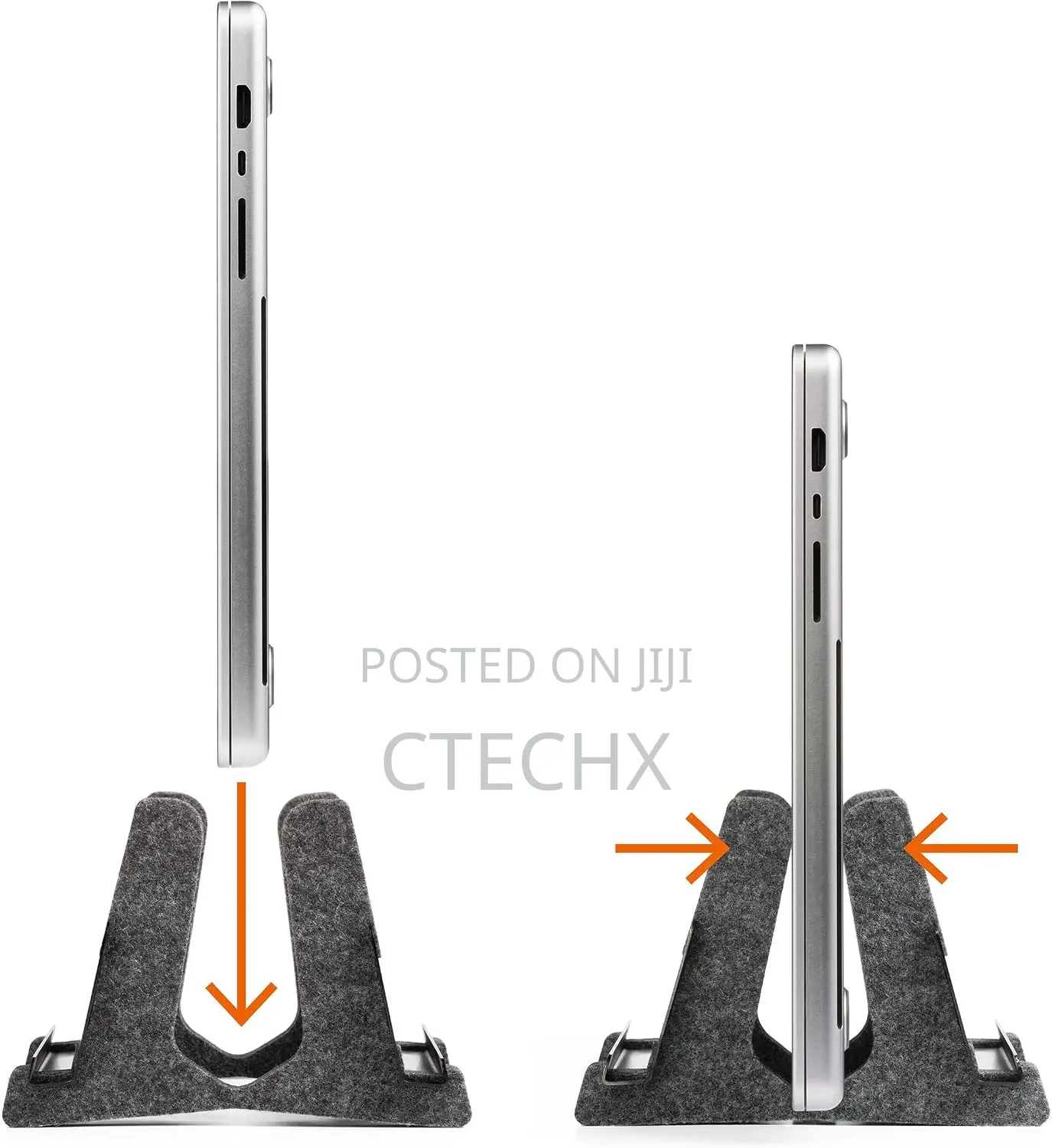 Durable Vertical Stylish Laptop Holder With Phone and Tablet Tray