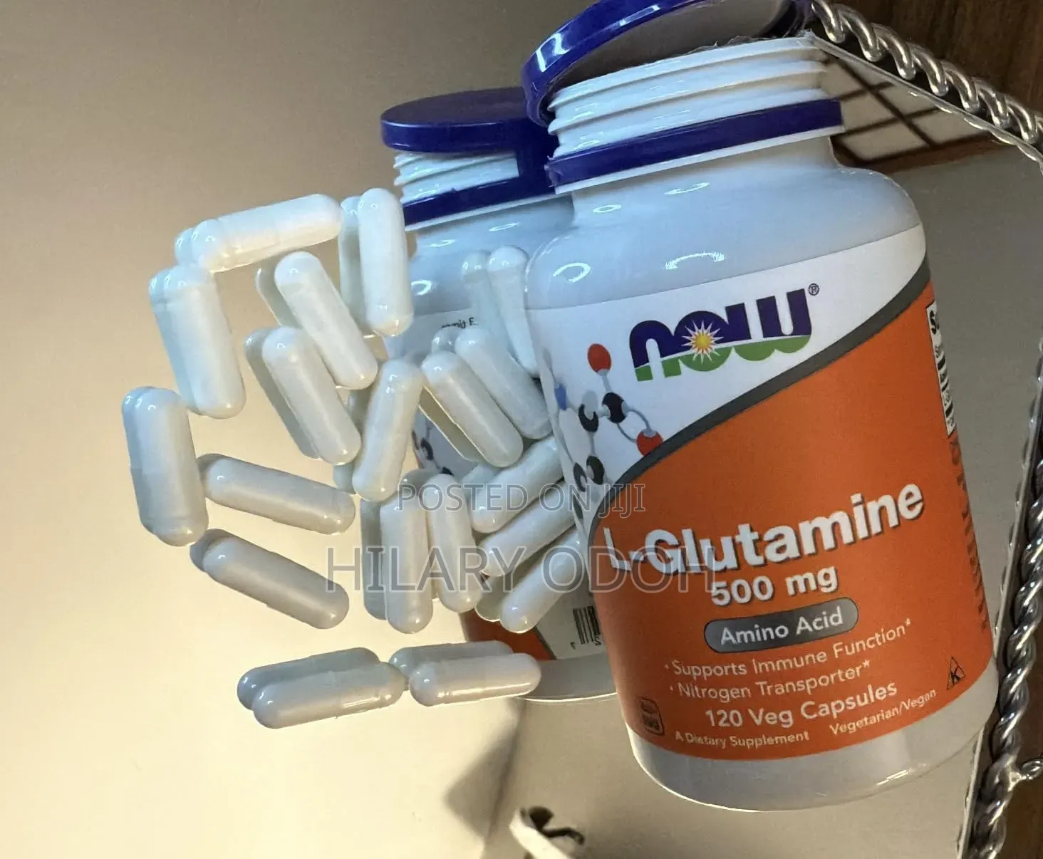 NOW Foods L-Glutamine, 500 Mg, 120 Veg Capsules