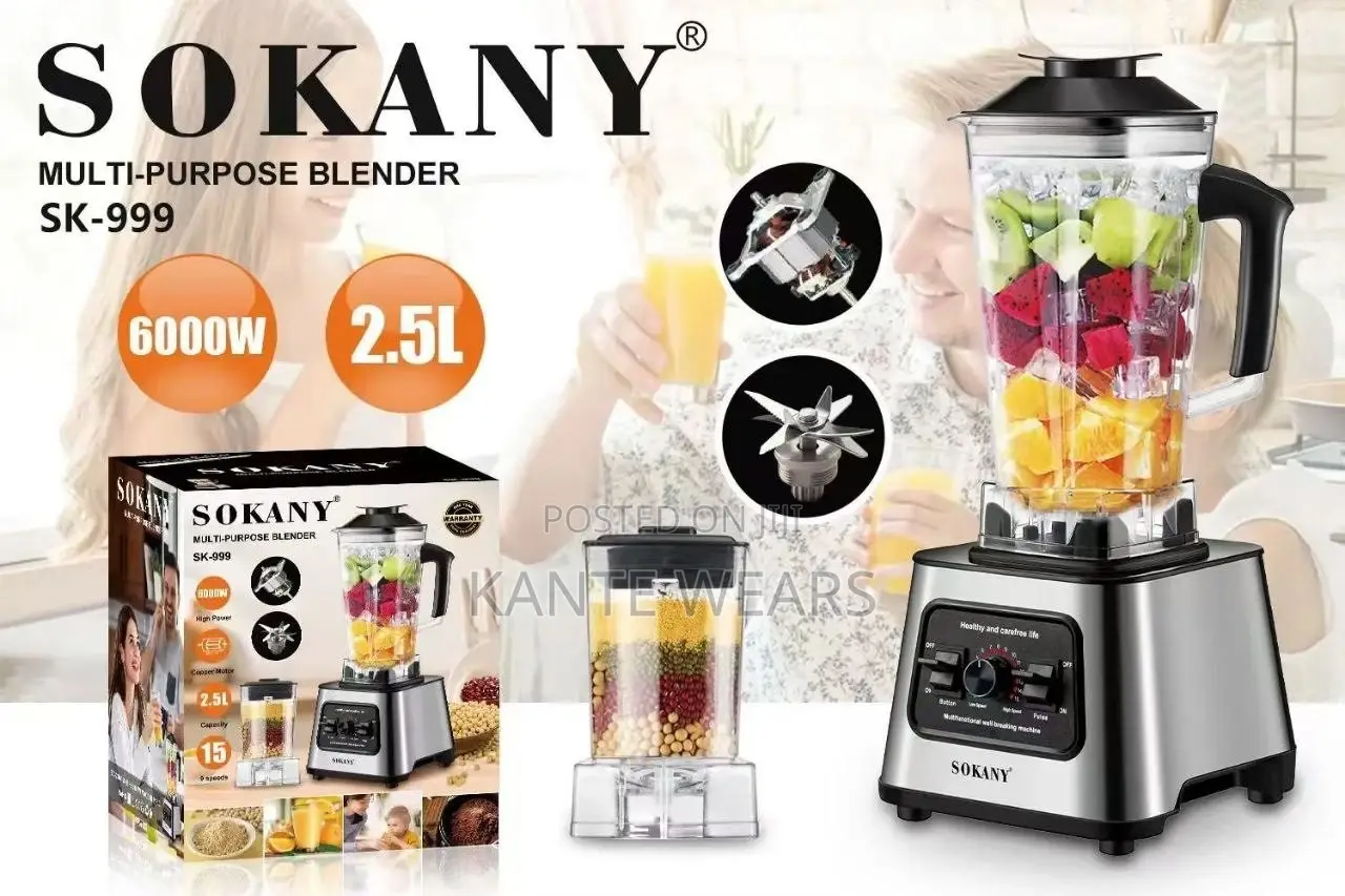 Sk-999 Multi Purpose Sokany Blender 6000w - 2.5l