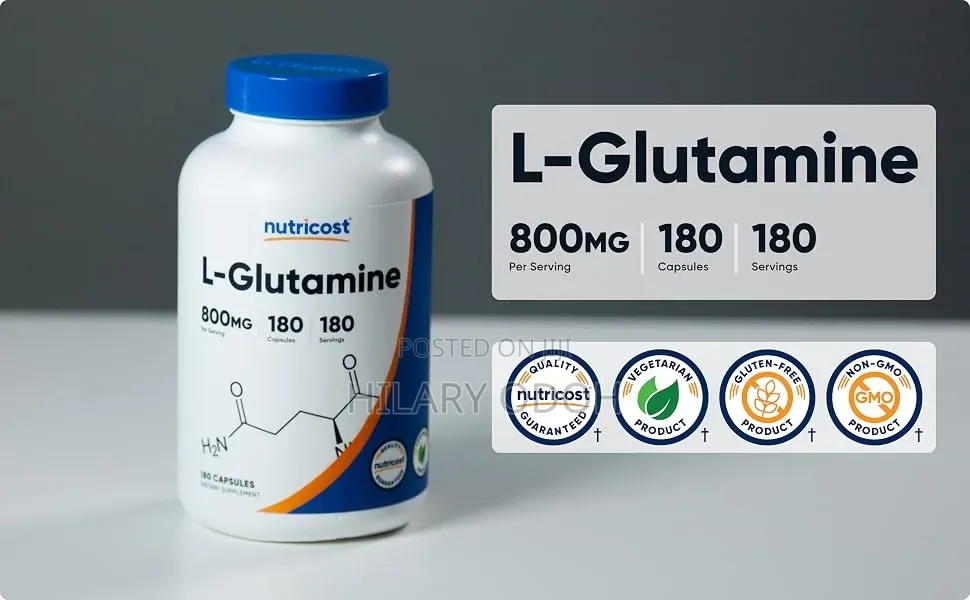 NOW Foods L-Glutamine, 500 Mg, 120 Veg Capsules