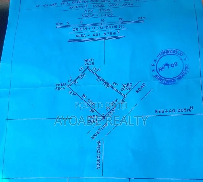 A Plot of Land for Sale at Olorisa Oko, Ibadan