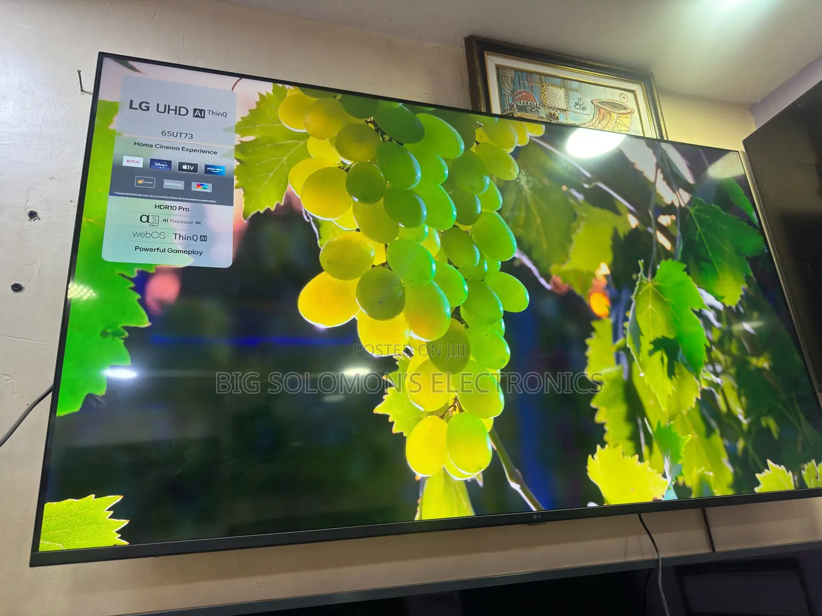 LG 65" Ut7300 Webos Aithinq Uhd HDR Smart TV