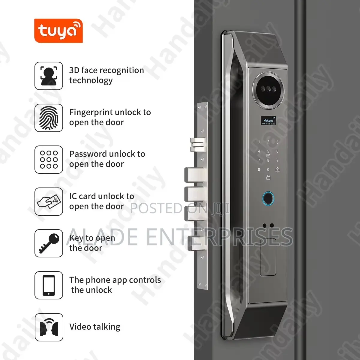 Super Intelligence Smart Lock Monitoring Intercom Tuya Wifi Door Lock