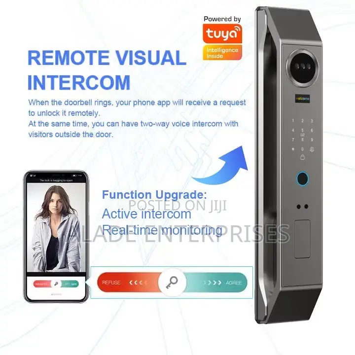 Super Intelligence Smart Lock Monitoring Intercom Tuya Wifi Door Lock