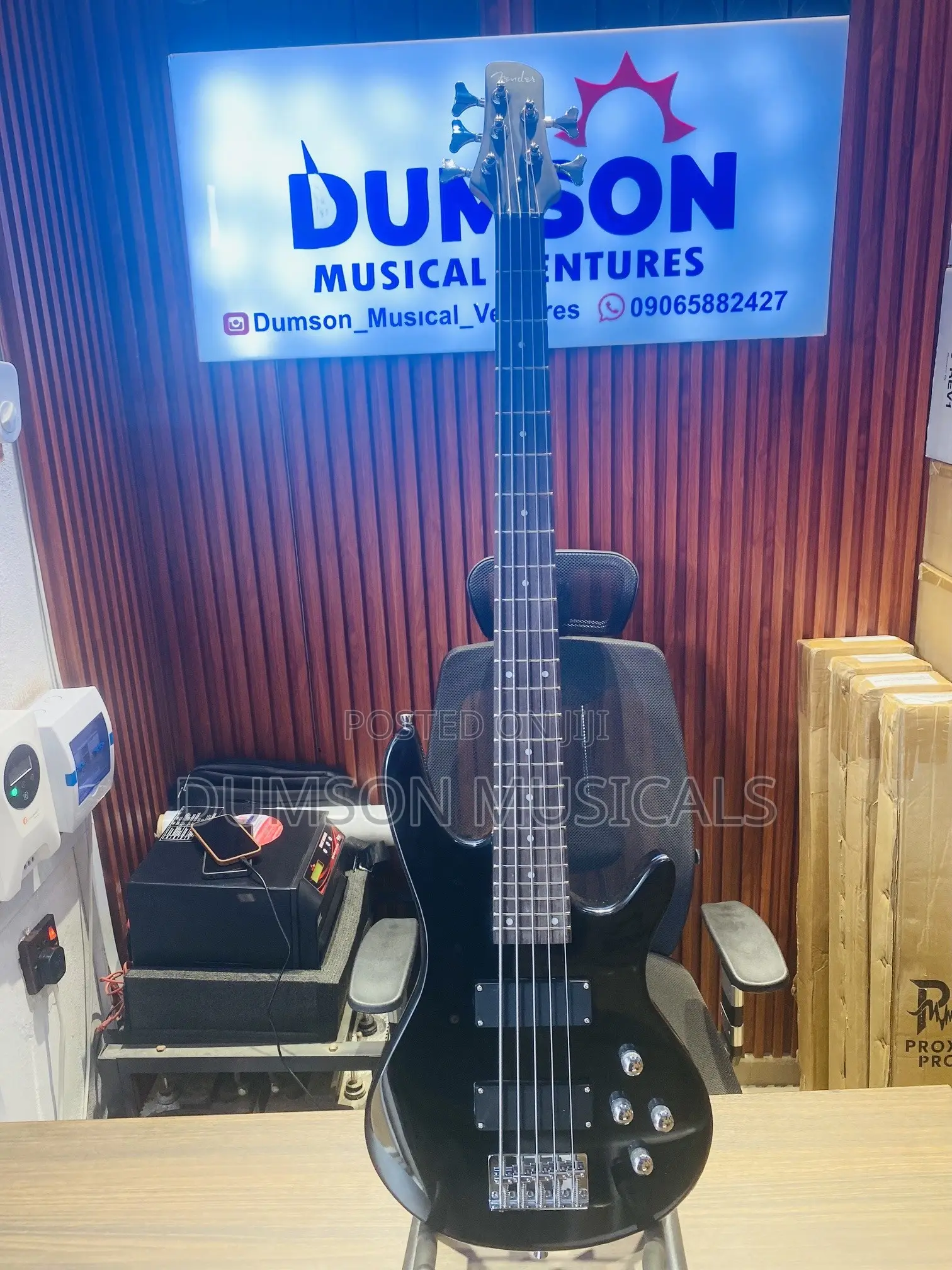 Fender 5 Strings Passive Guitar Black Color