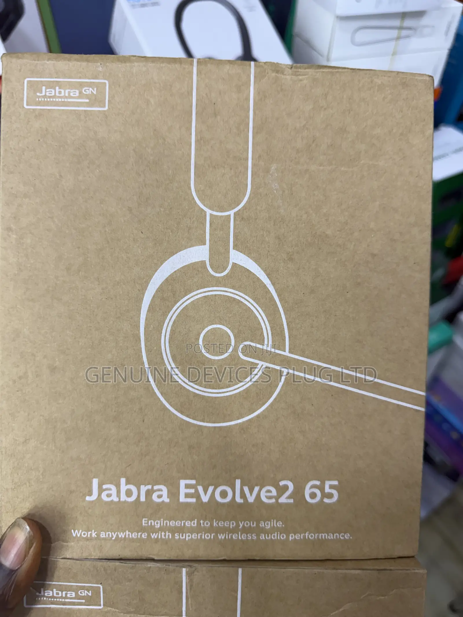 Jabra Evolve2 65 UC Wireless Headphones With Link380a, Stereo, Black