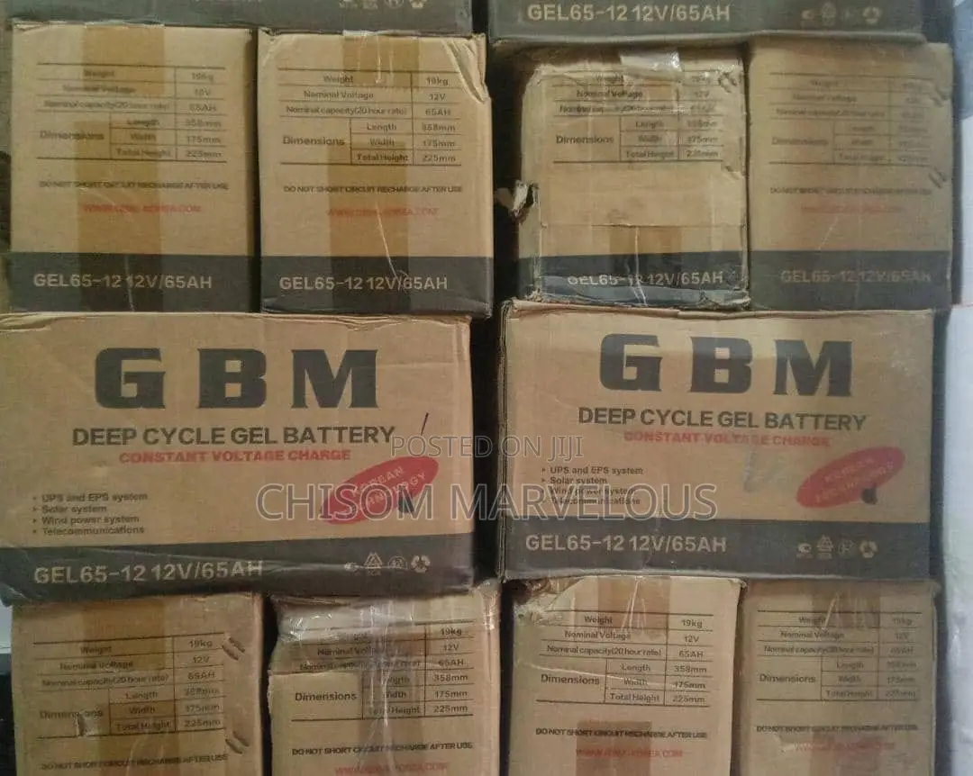 GBM 65ah 12v Deep Cycle Gel Battery
