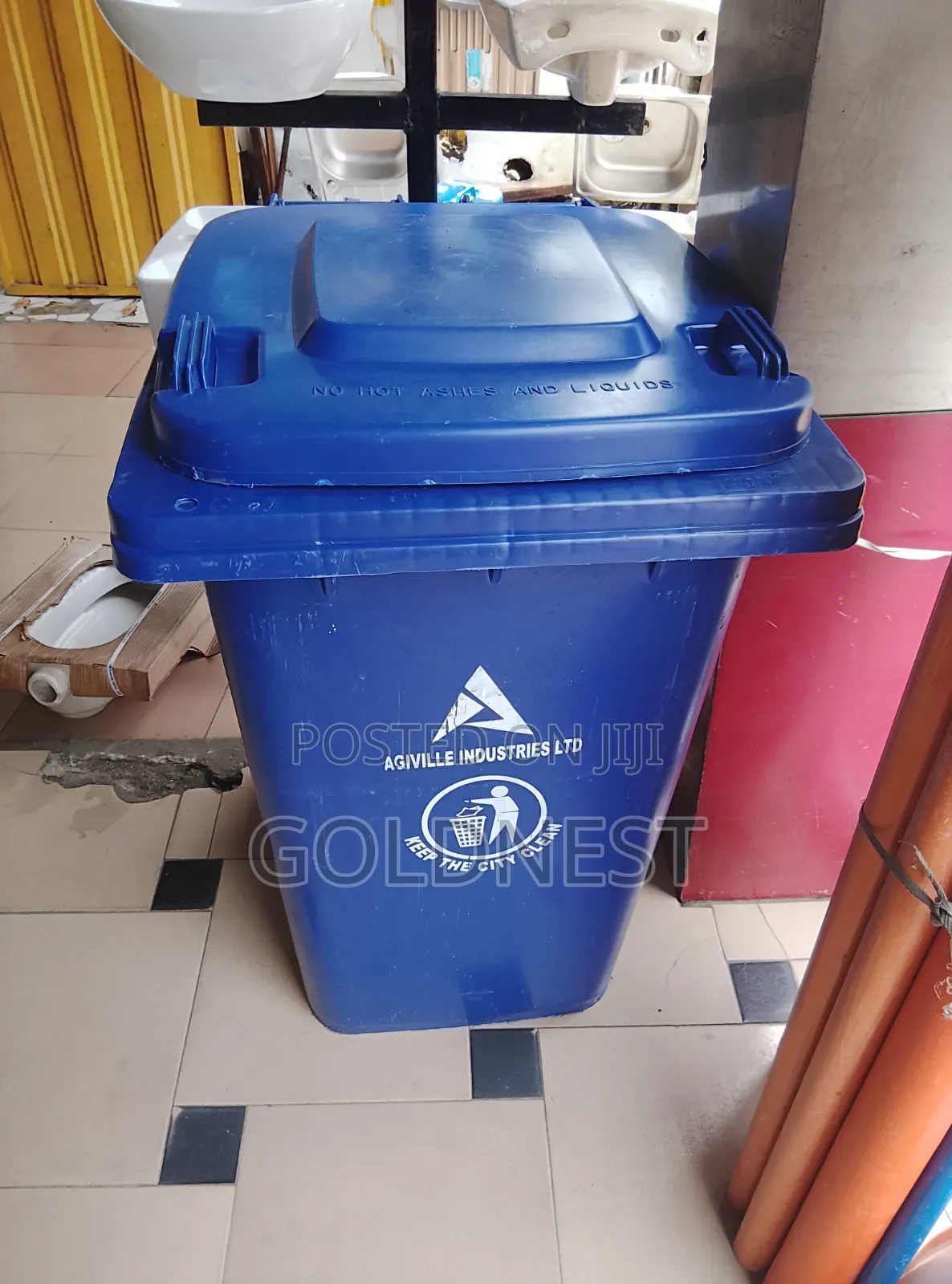 Heavy-Duty Plastic Waste Bin
