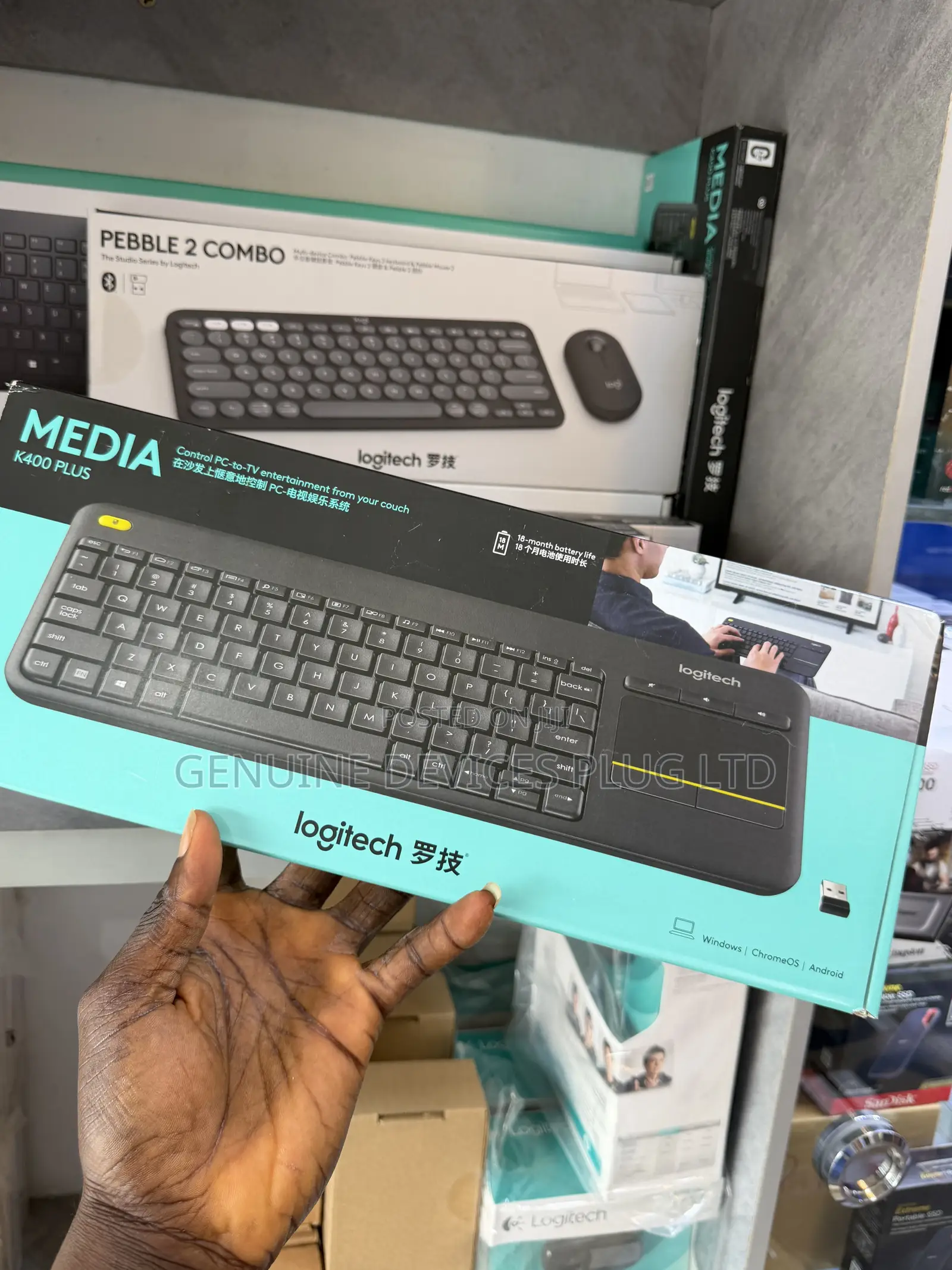 Logitech Plus Wireless Touch TV Keyboard for PC-Connected TV