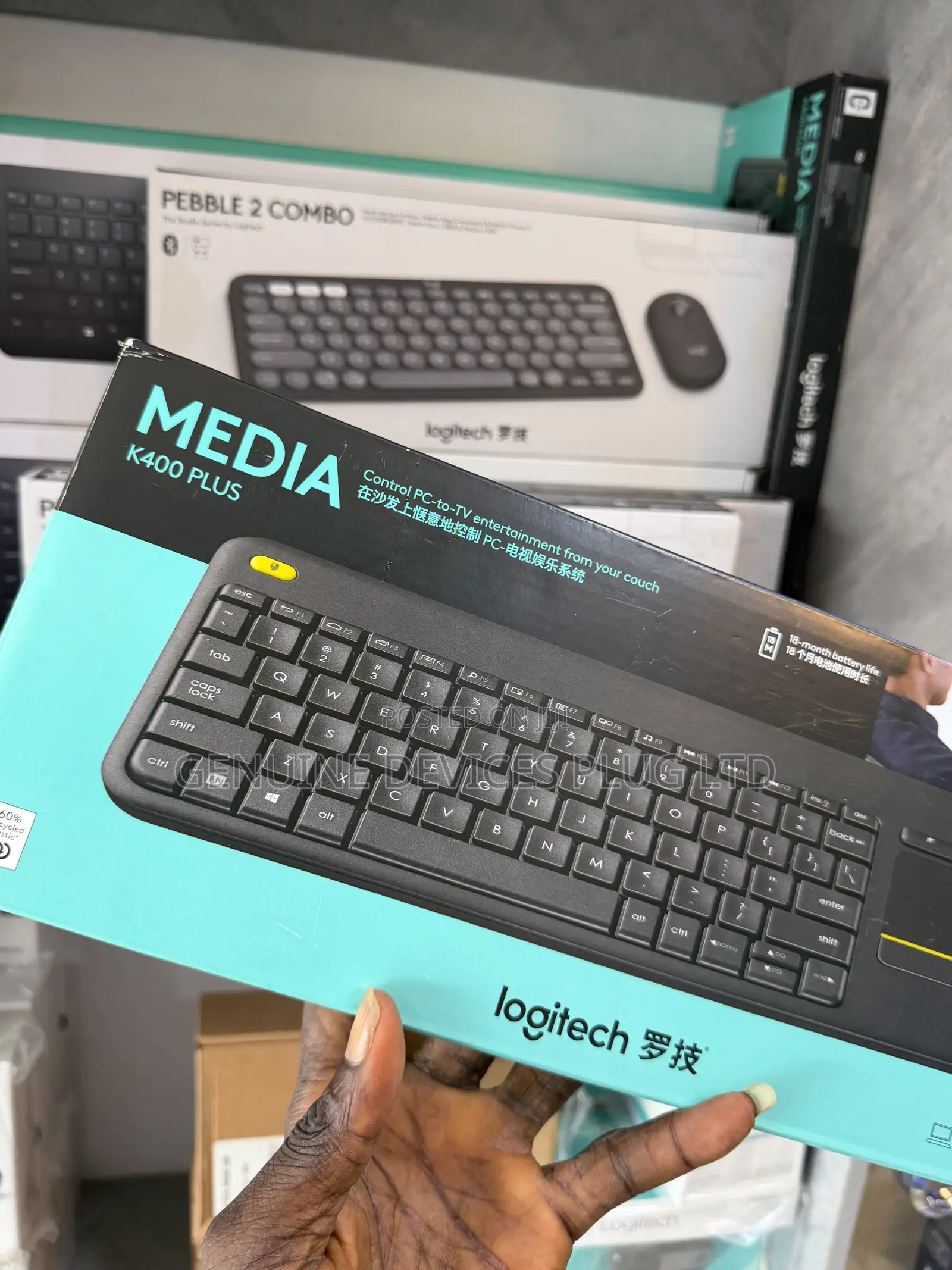 Logitech Plus Wireless Touch TV Keyboard for PC-Connected TV
