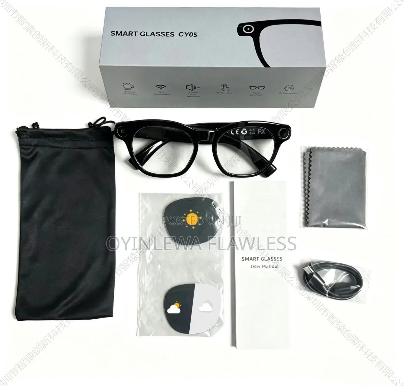New CYO5 Polarised HD Live Video Photo Al Conversation Smart Glasses