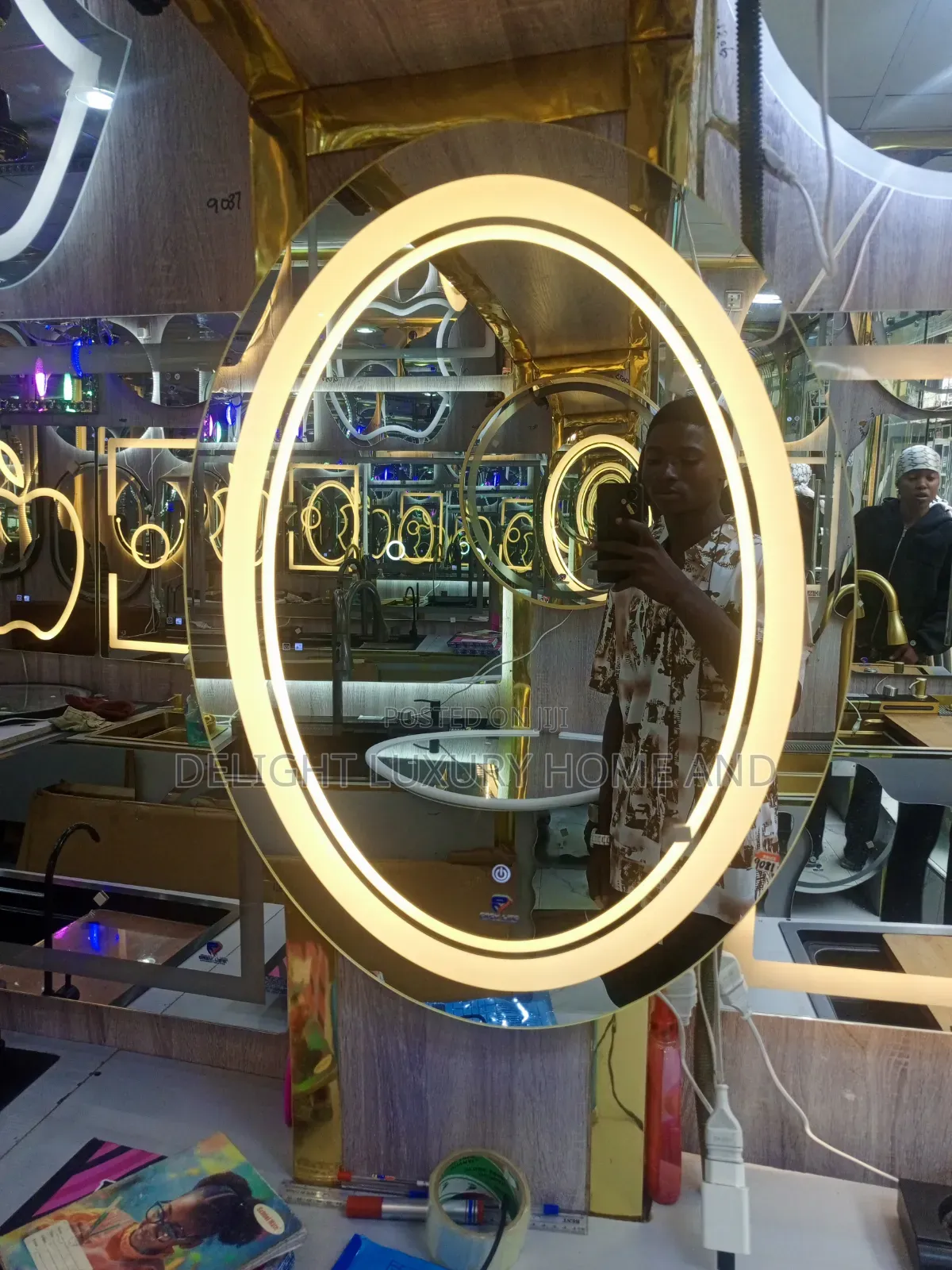 Apple Shape Led Mirrors With 3 Light