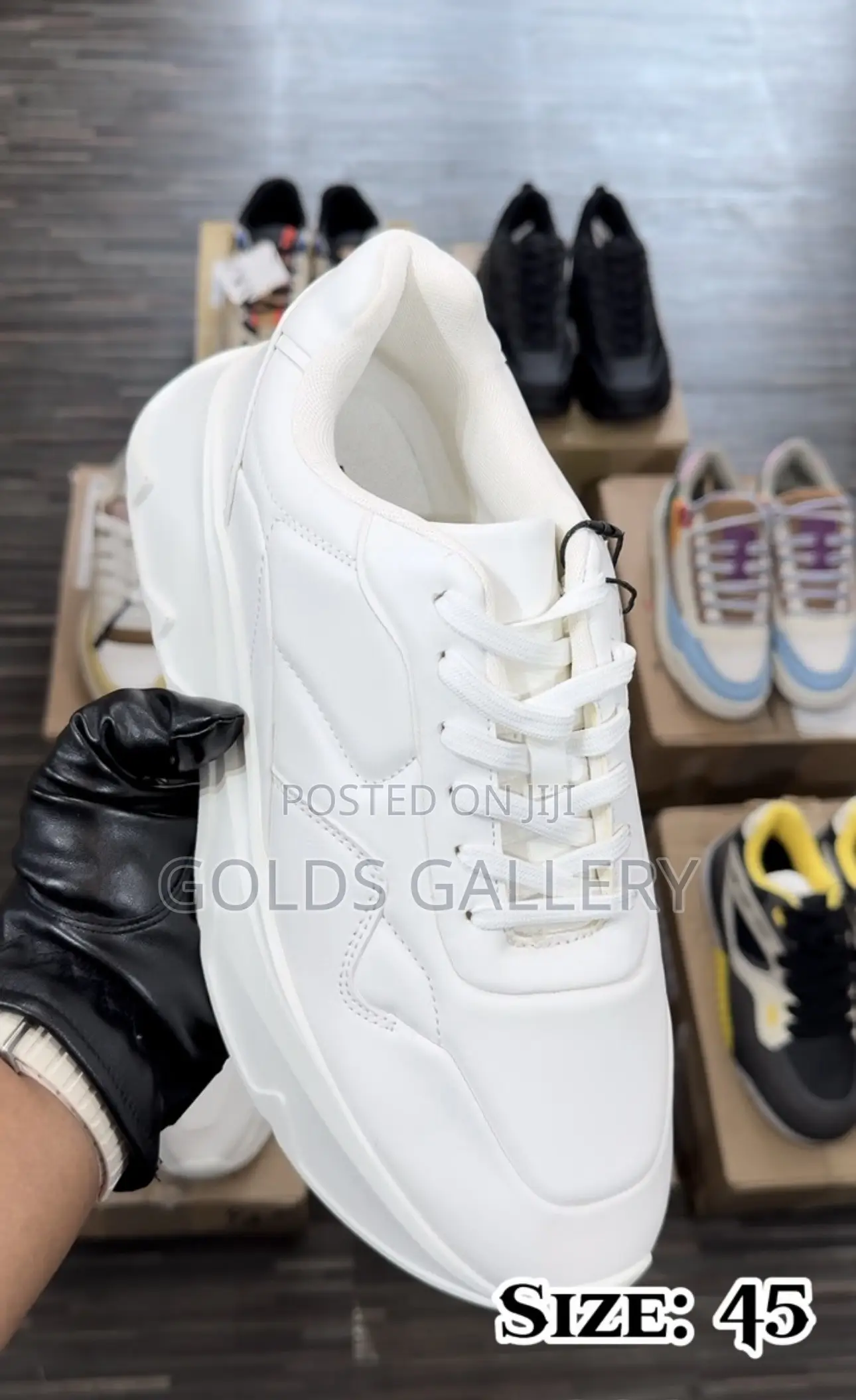 Chunky Sole Monochrome Sneakers (Usa)